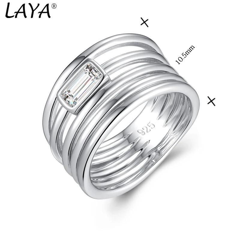 LAYA 여성용 핑거 밴드 반지, 하이 퀄리티 지르콘, 맞춤형 디자인, 중립 패션 쥬얼리, 2024 트렌드