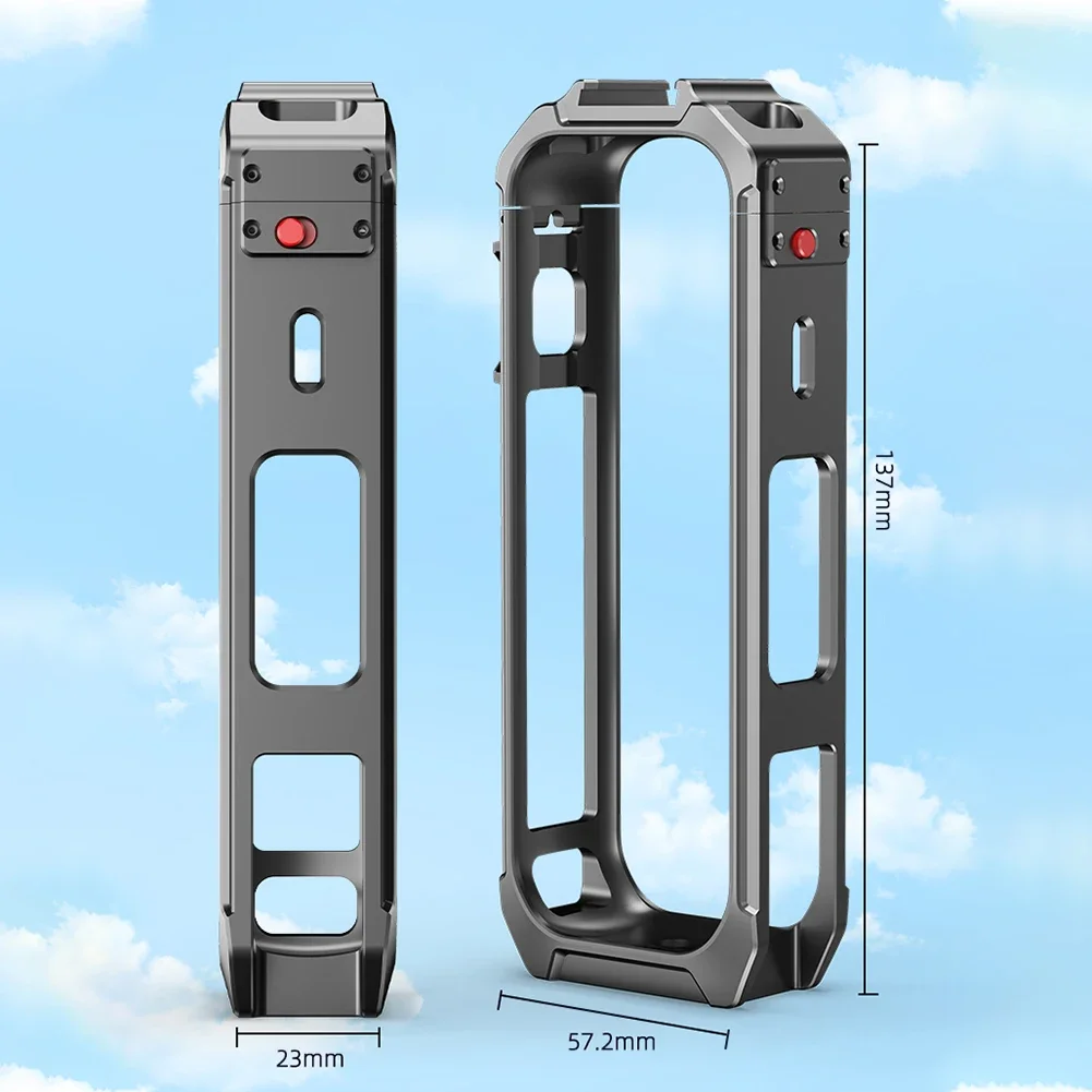 Protective Frame Aluminum Alloy Protective Case Magnetic Quick Release Action Camera Frame for Insta360 X5 Action Camera