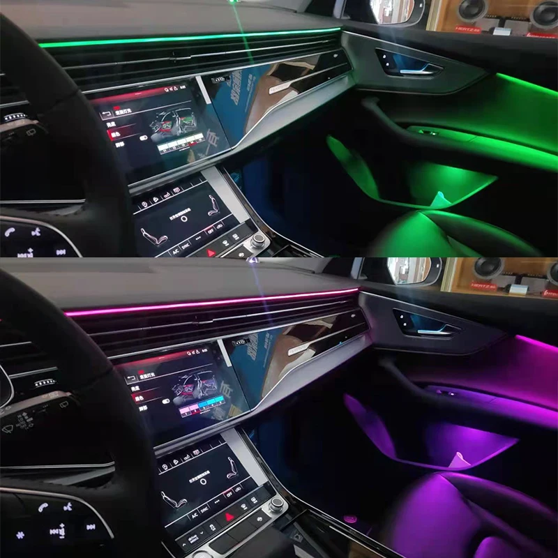 

Лампа для Audi Q8 A8L, для Audi, специальная атмосферная лампа, лампа для создания атмосферы, RGB, обновленная внутренняя полоса автомобиля, Q8 A8L