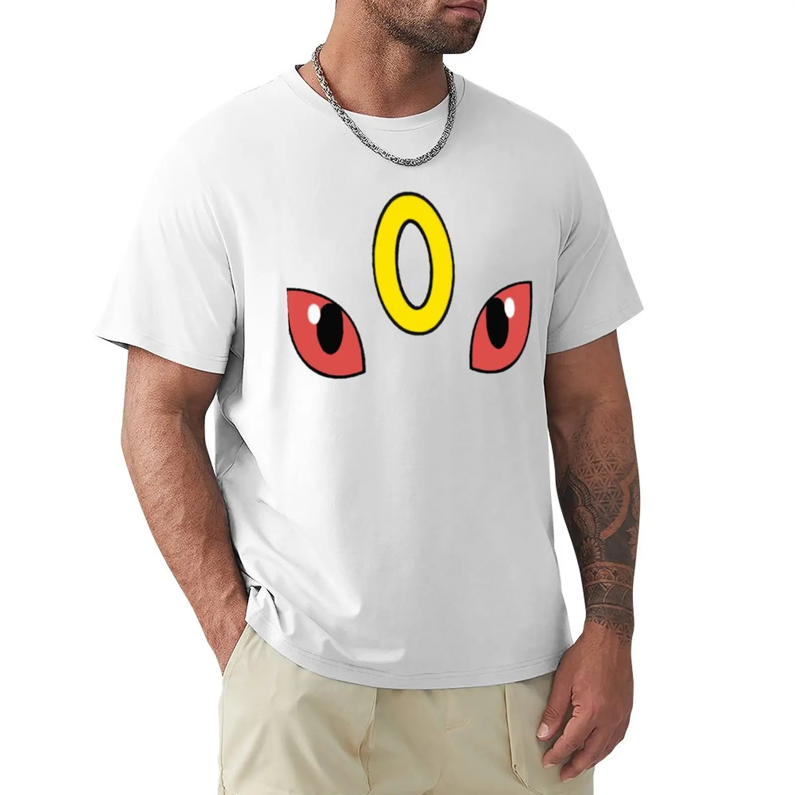 Maglietta Con Occhi Umbreon T-Shirt Blacks Taglie Forti T-Shirt Da Uomo