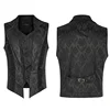 PUNK RAVE Men's Gothic Gorgeous Lace Decoration Asymmetric Lapel Waistcoat Unique Pointed Outline Elements Party Long Sleeve Top 5