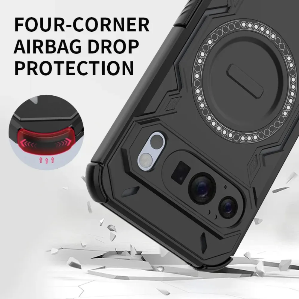 Premium Armor Magnetic Charging Phone Case with Airbag Protection and Heat Dissipation