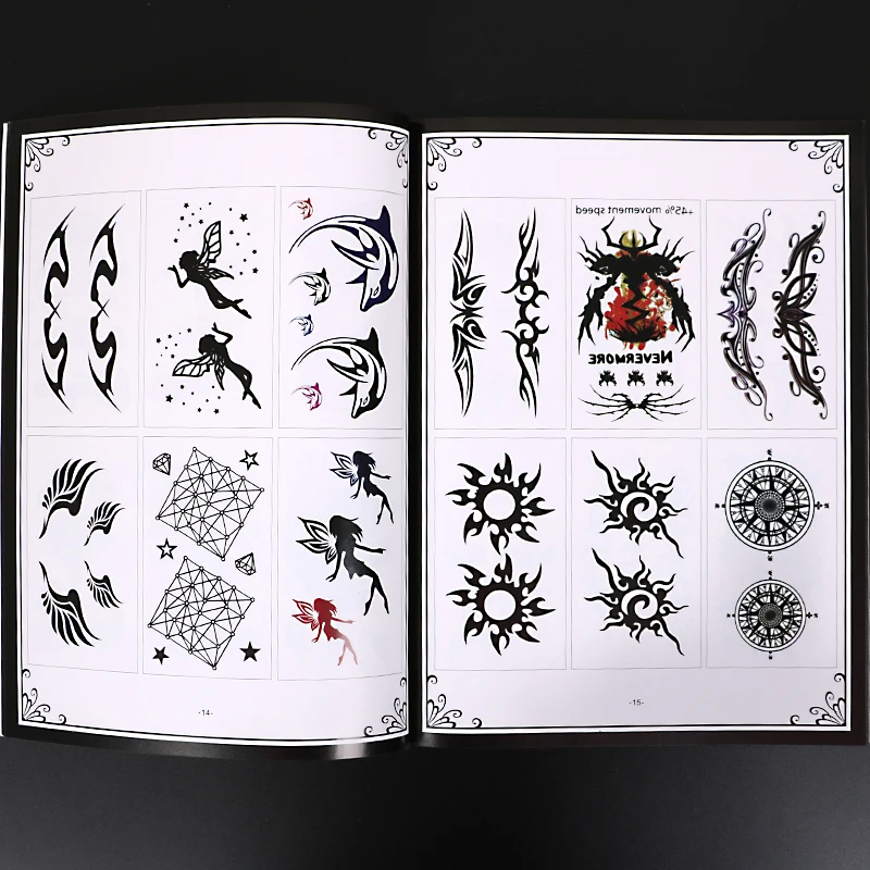 タトゥー洋書 5冊セット Classic Five Stars Tattoo Album Book English Letter Feather