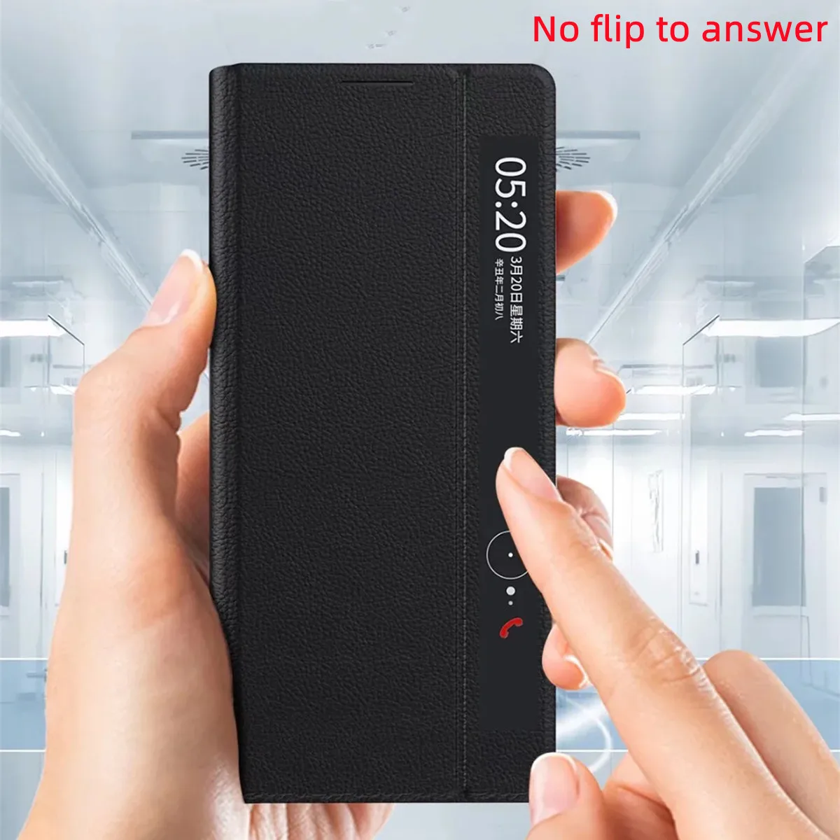 For Honor Magic V2 Smart Window Leather Phone Case For Magic V 2 Ultra-thin Shockproof Magnetic Flip Phone Cover