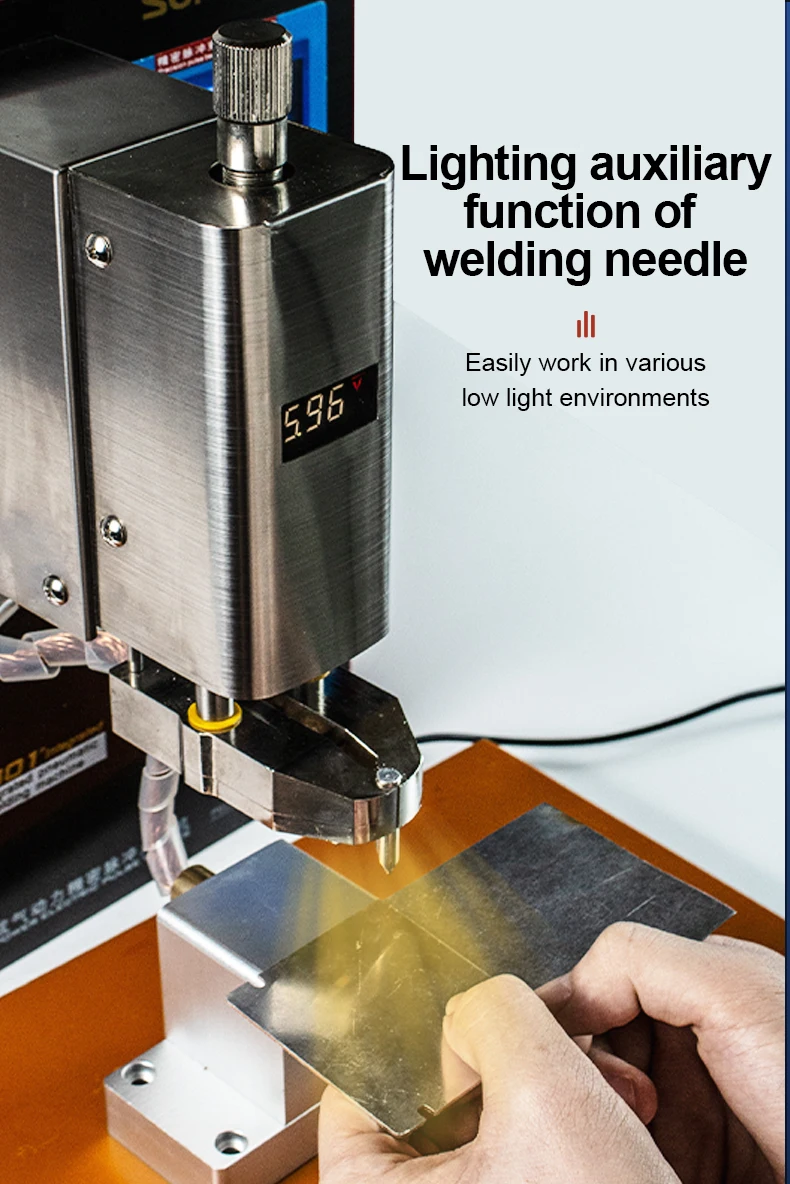Pneumatic 18650 Lithium Battery Spot Welder 12000W 2000A Industrial Grade SUNKKO A301+ Built in Air Compressor