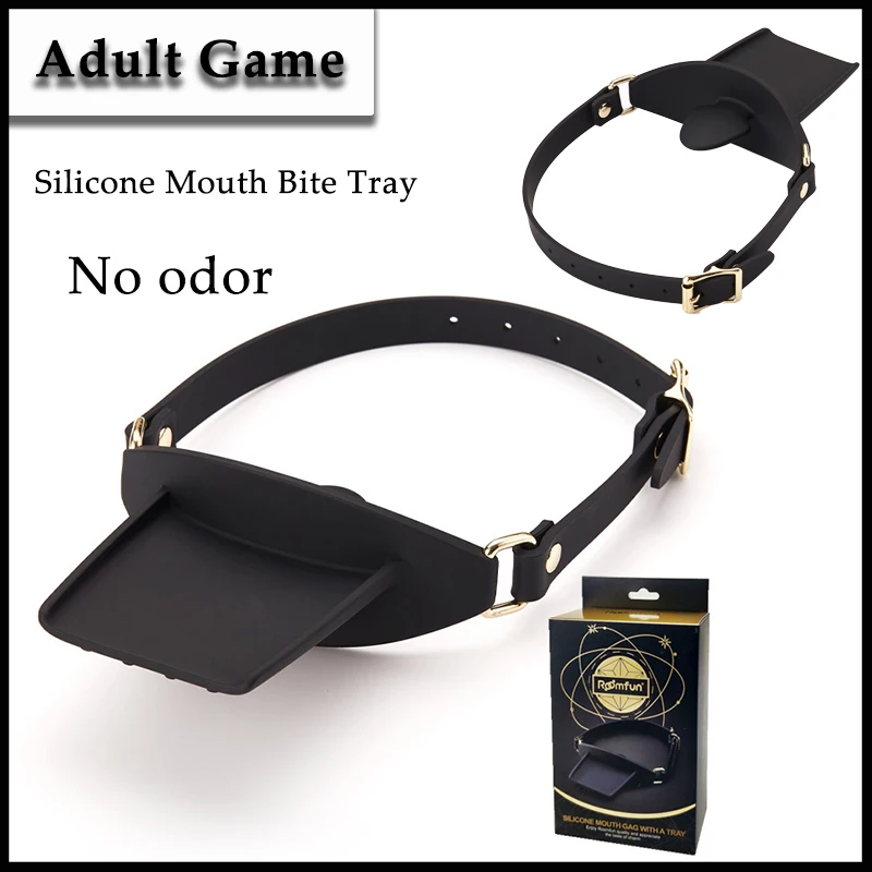 SiliconeMouthBiteTrayMouthBiteBallGagAdultGameSMBondage