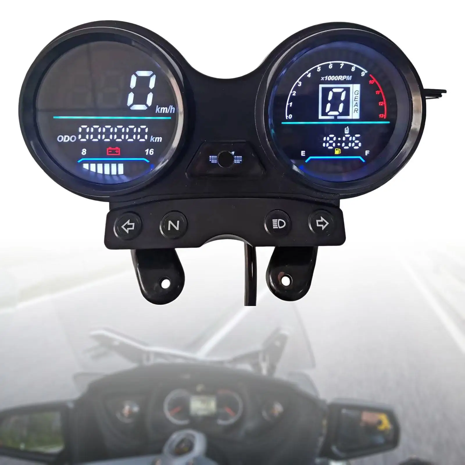 DC 12V Motorcycle Digital Odometer Speedometer for Yamaha Ybr 125 Digital Instrument Motorcycle Speedometer Fuel Gauge Oil Gauge