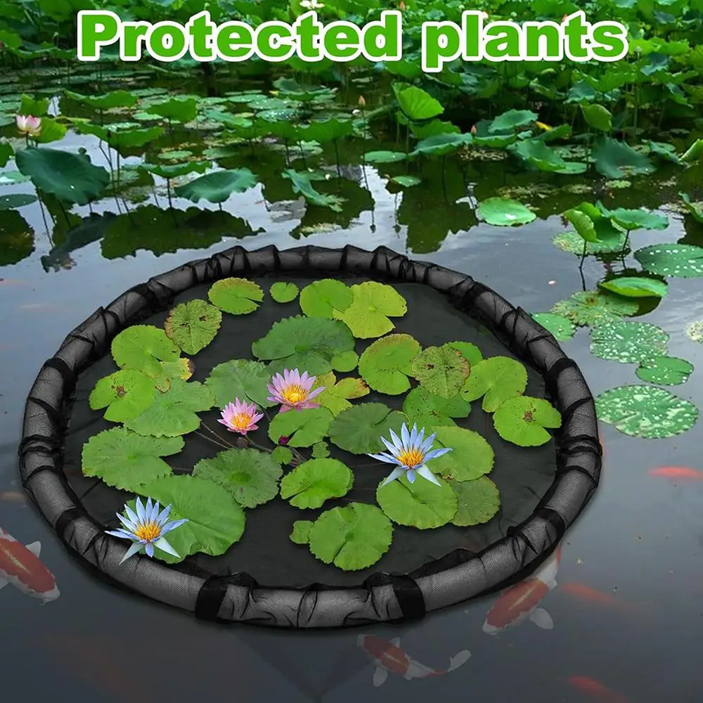 Polyester Black Pond Plant Protection Net Floating Island Barrier