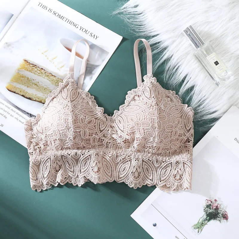 Women Bras Push Lace Bralette, Wireless Bra Lace Underwear