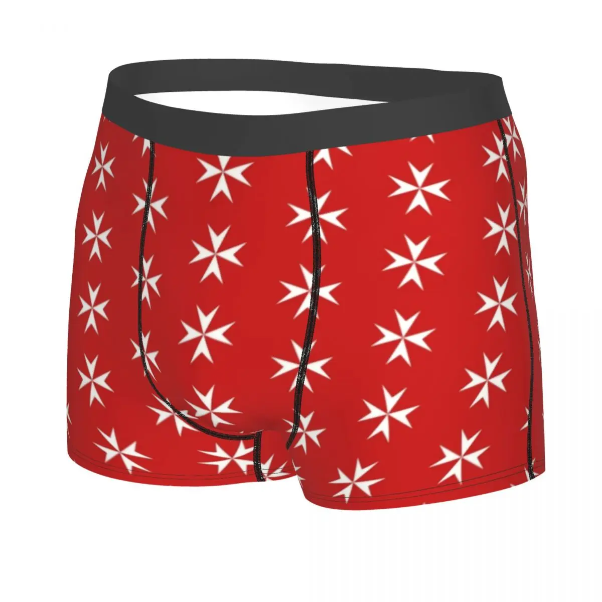 Custom Maltese Cross Flag Underwear Men Breathbale Boxer Briefs Shorts Panties Soft Underpants For Male 2
