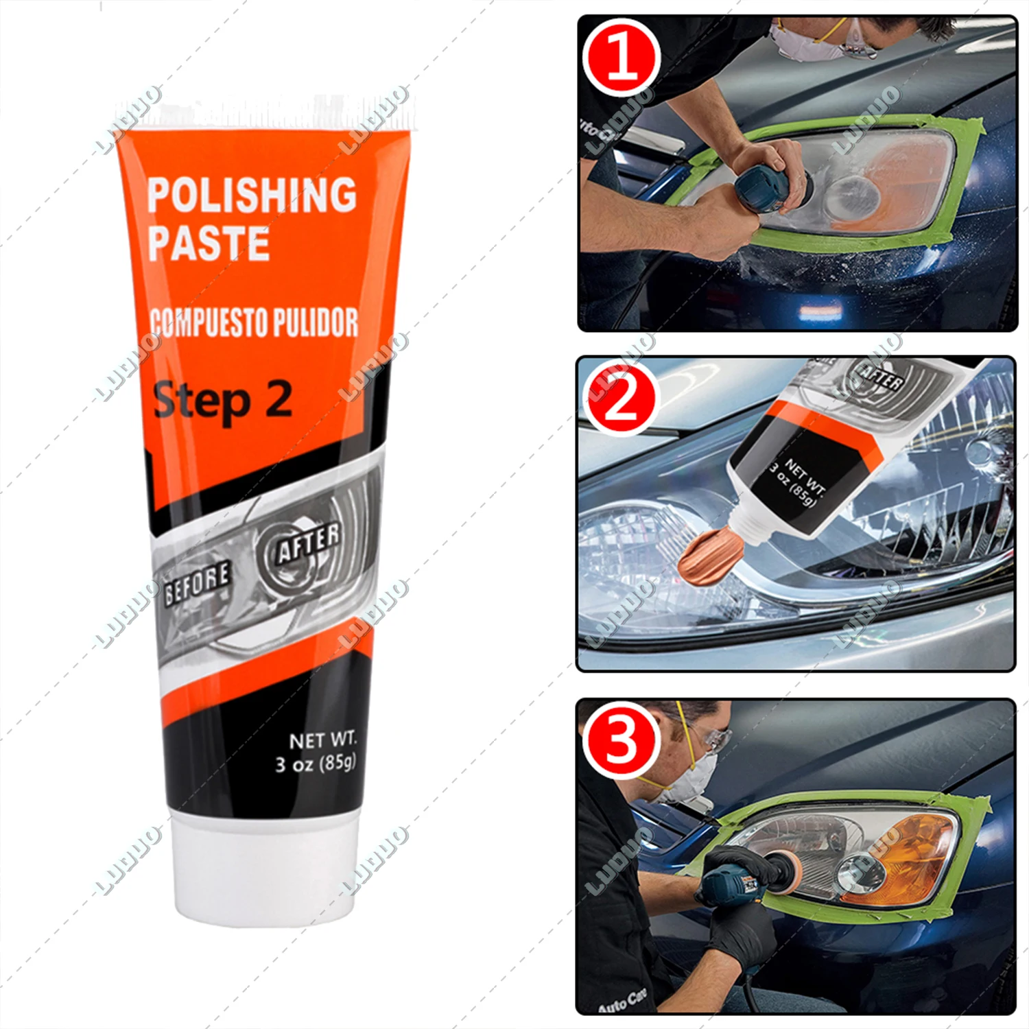Car Polishing Kit Headlamp Repair Kits Car Headlight Restoration Cleaning Paste Refurbish Paint Care Lens Polish Polisher car polishing kit
