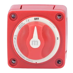 Enhanced Dual Circuit Battery Isolator with 3 Position Switch and Superior Conductivity (RED)