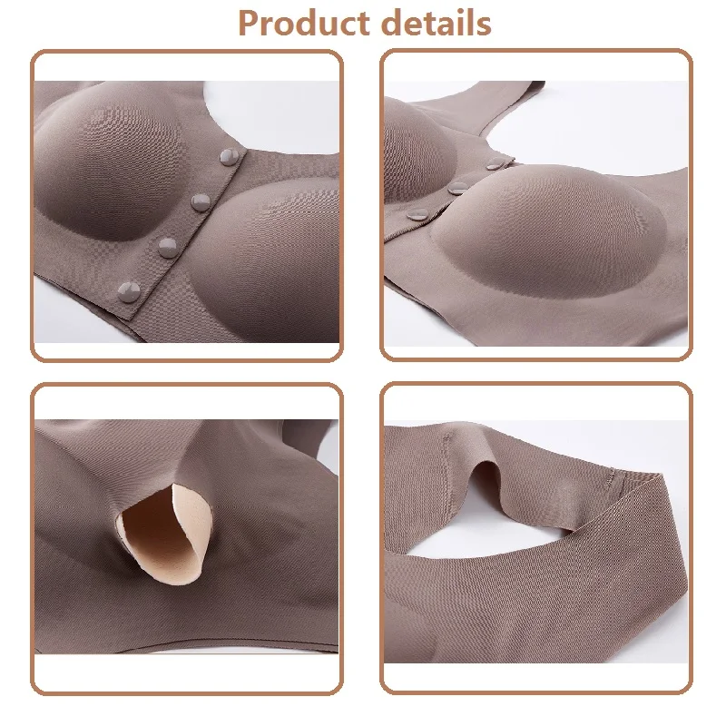 Nursing Bra Maternity Bra With Removable Pads Front Open Buckle Breathable Comfortable 3D Seamless Bras For Women Pregnancy Hot 5