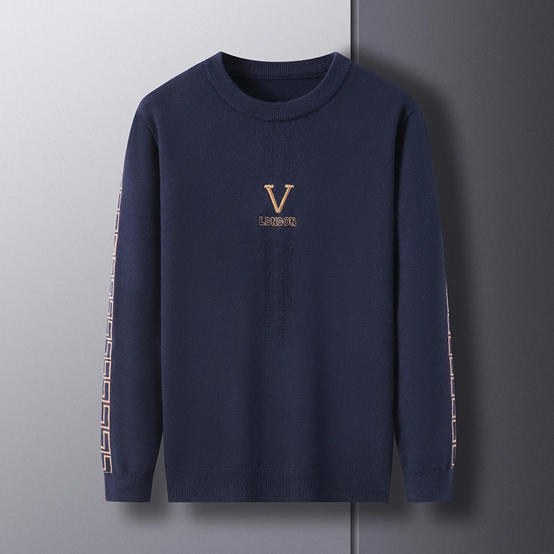 

Designer Luxury Quality Men's Knitted Pullover/Autumn/Winter Letter Embroidery Long Sleeve Wool Sweater Street Trend Menswear