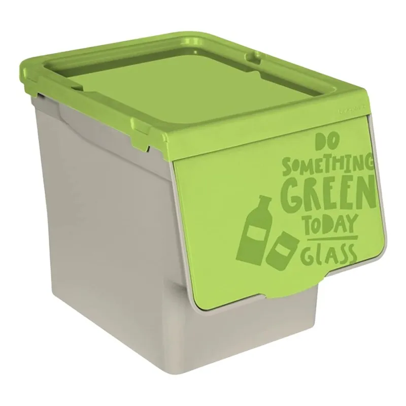 TIENDA EURASIA® Cubos de Basura de Reciclaje - Pack 3 Cubos Apilables de  Cocina con Ruedas - Capacidad 36 L