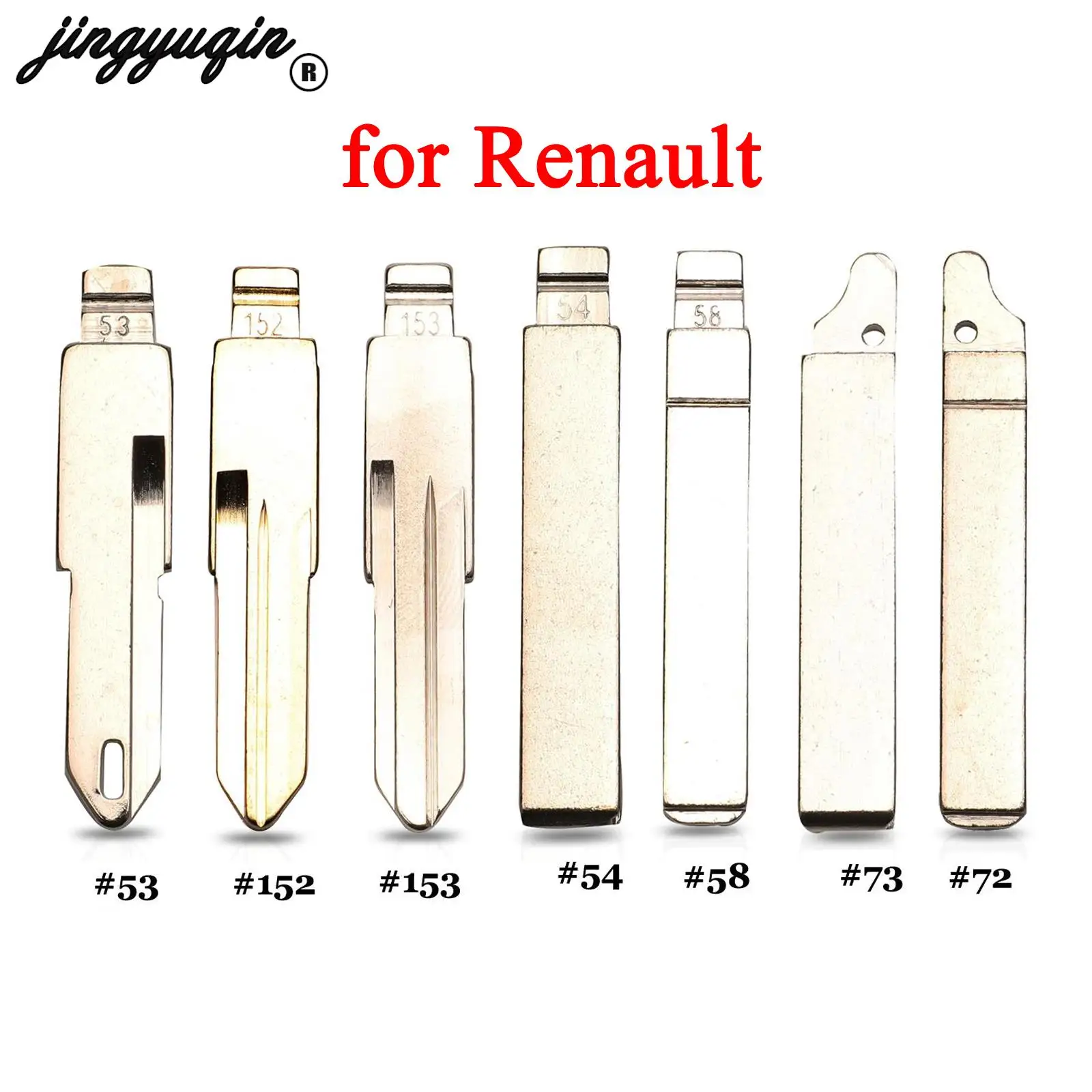 Jingyuqin พลิกกุญแจรถ NE72 VAC102 VA2 HU83 สําหรับ Renault Megan Dacia Clio Duster KD Lada # 53 # 54 # 58 # 72 # 73 # 152 # 153