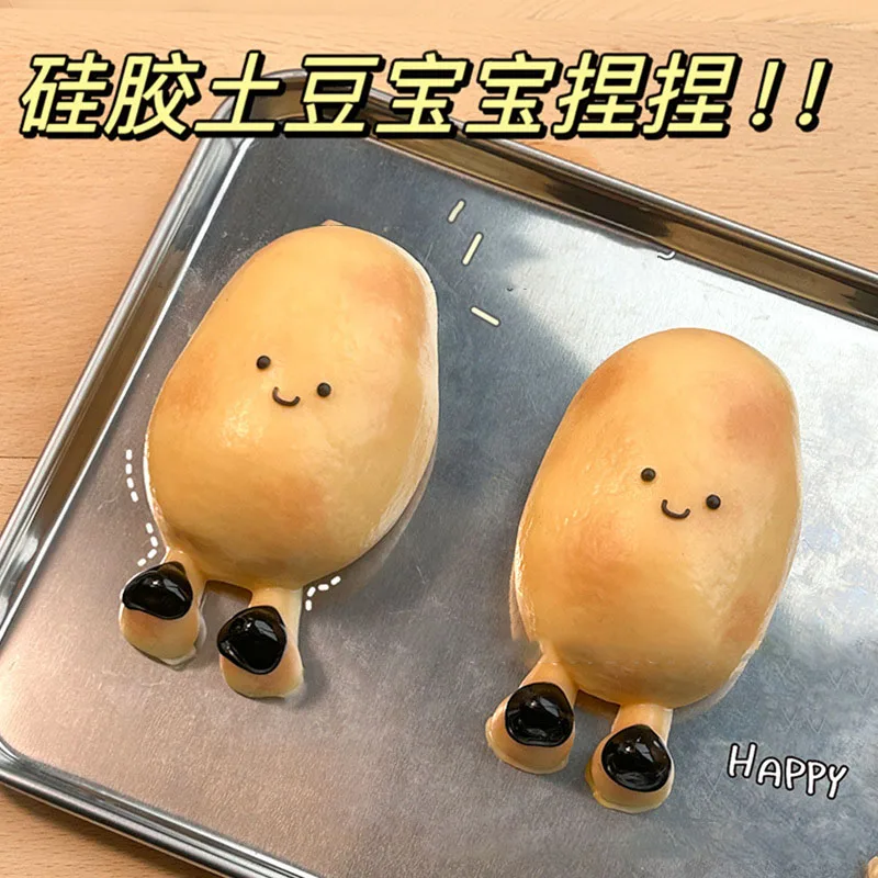 Mochi Taba Squishy Cute Cartoon Handmade Silicone Potato Chubby Potato Fidget Kids Toy Plasticity Stress Relief Toy Kawaii Gift 3
