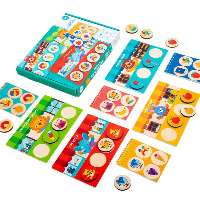 Jeux Montessori pour enfants, jouets en bois, séchage des vêtements,  Puzzle, jeu de réflexion, éducatif, tri assorti, cadeaux - AliExpress