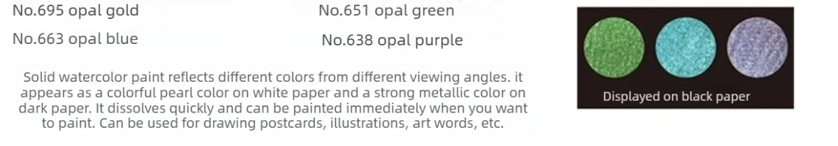 Kuretake Gansai Tambi GRANULATING Aquarellfarben-Set, ideal für Kalligraphie, Illustrationen, Pinselschrift, Kunst und mehr. – Detail 4