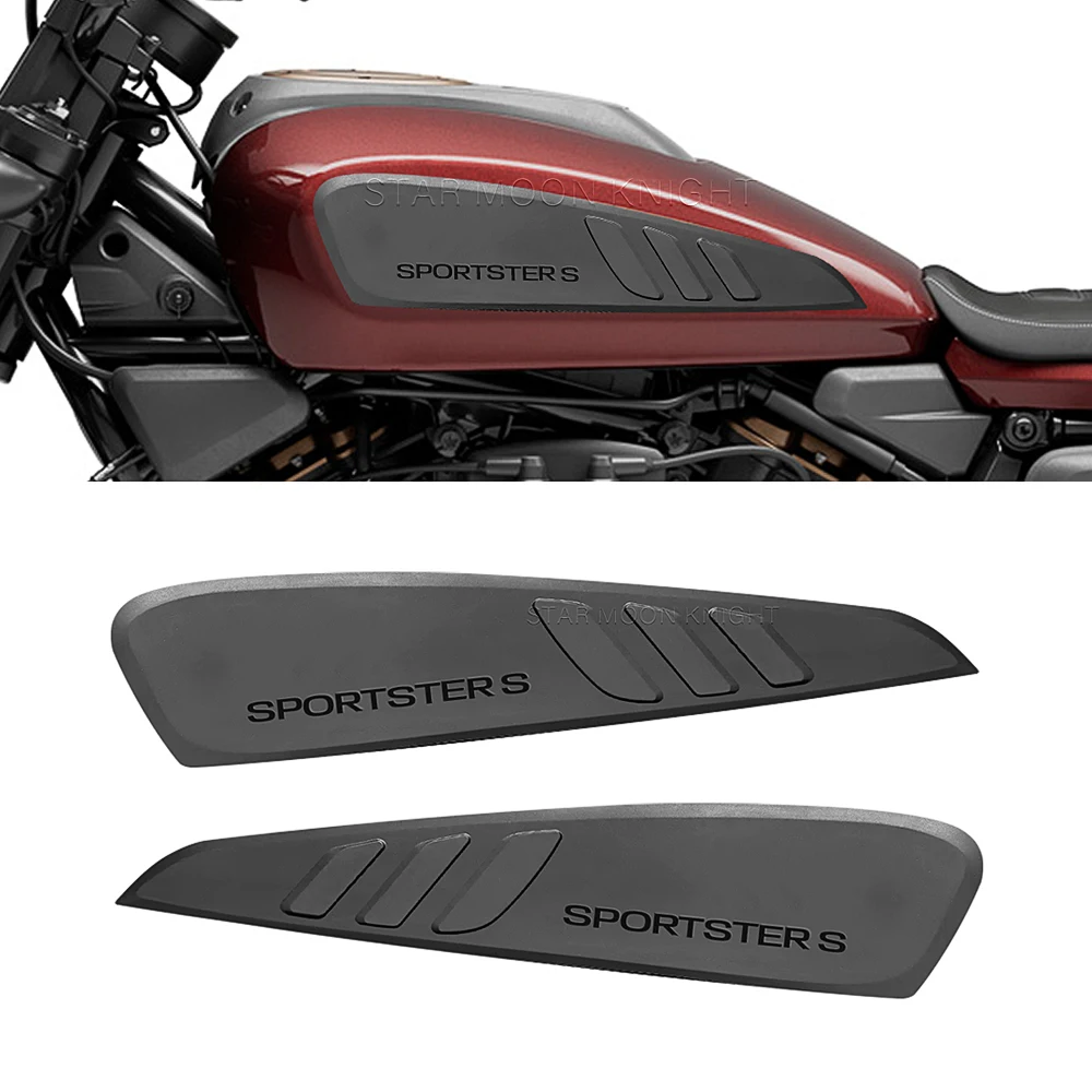For Sportster S 1250 RH1250 RH 1250 2021 2022 Side Fuel Tank pad Tank Pads Protector Stickers Decal Gas Knee Grip Traction Pad