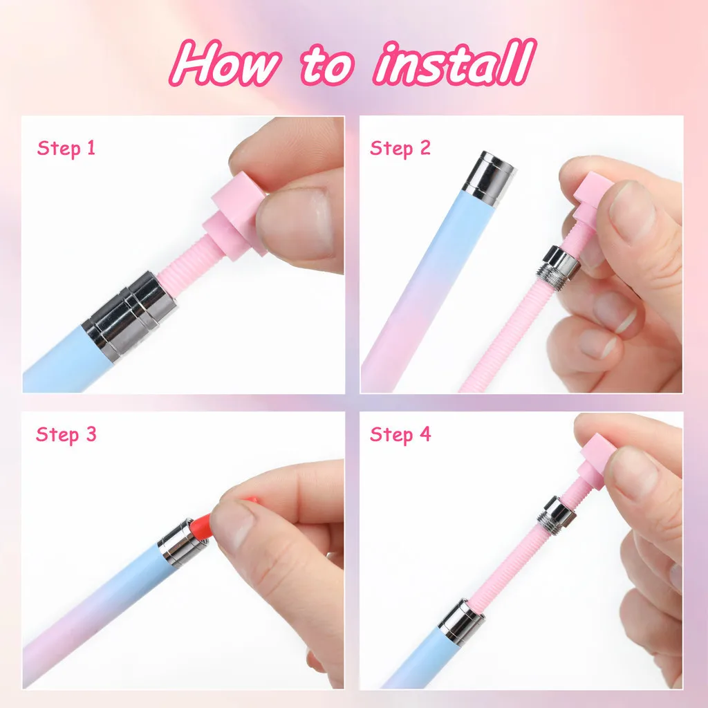 Nail Dotting Pen Tool For Rhinestone Gradient PVC Holder Diamond Suction Rotary Rhinestone Picker With 6pcs Wax Manicure Sets nail art tools,nail art pen,nail art picking tools,rhinestone picker pen,rhinestone picking tool