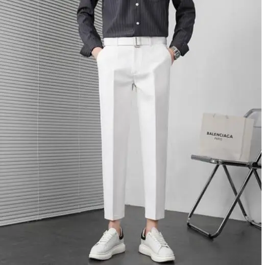 white harem pants 2022 Suit Pants Spring Men's Suit Pants Fashion Casual Slim Business Suit Pants Men's Wedding Party Work Pants Classic Large 38 harem pants men Harem Pants