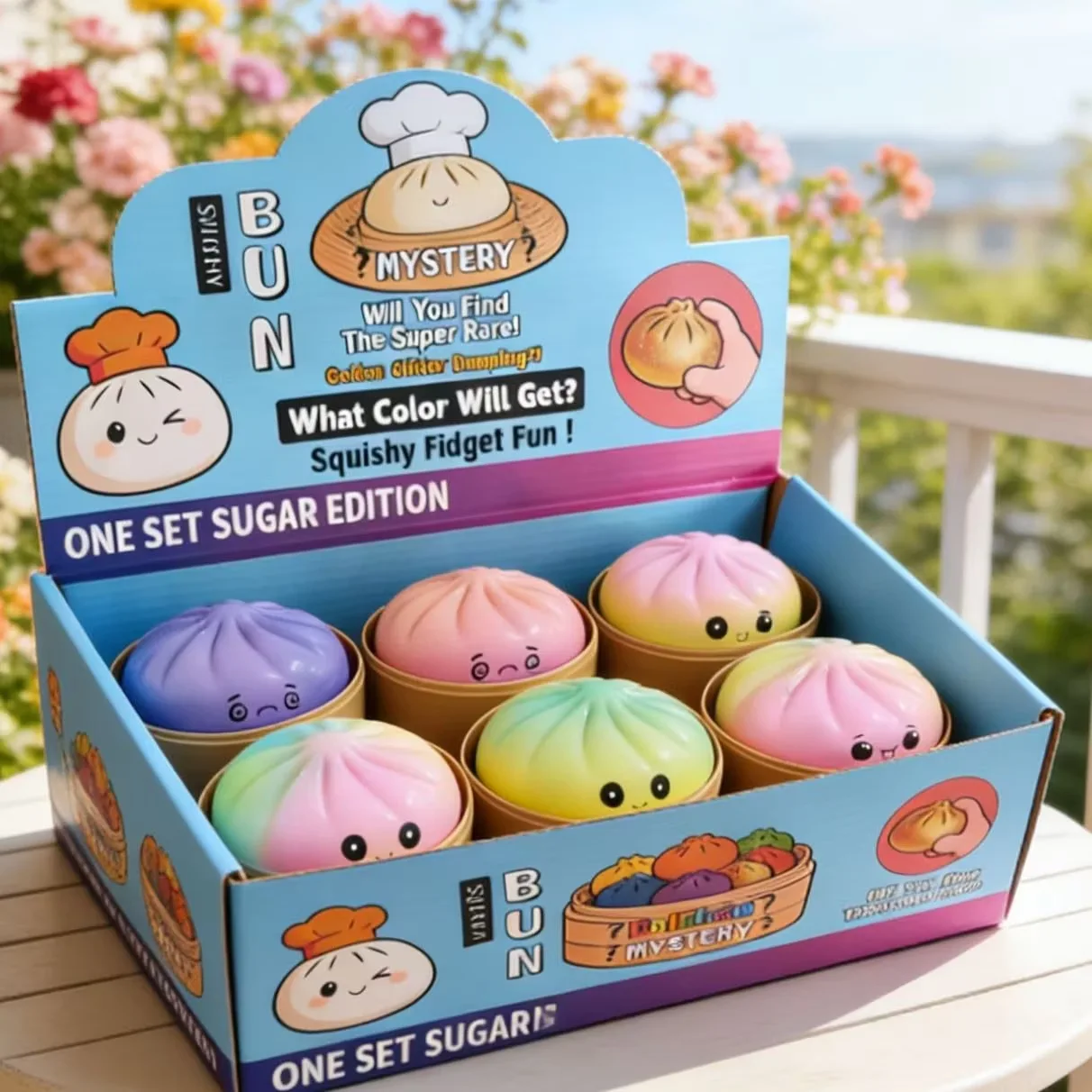 Dumpling Squishies: Cute Colorful Bun Toy for Stress Relief and Anti-Anxiety
