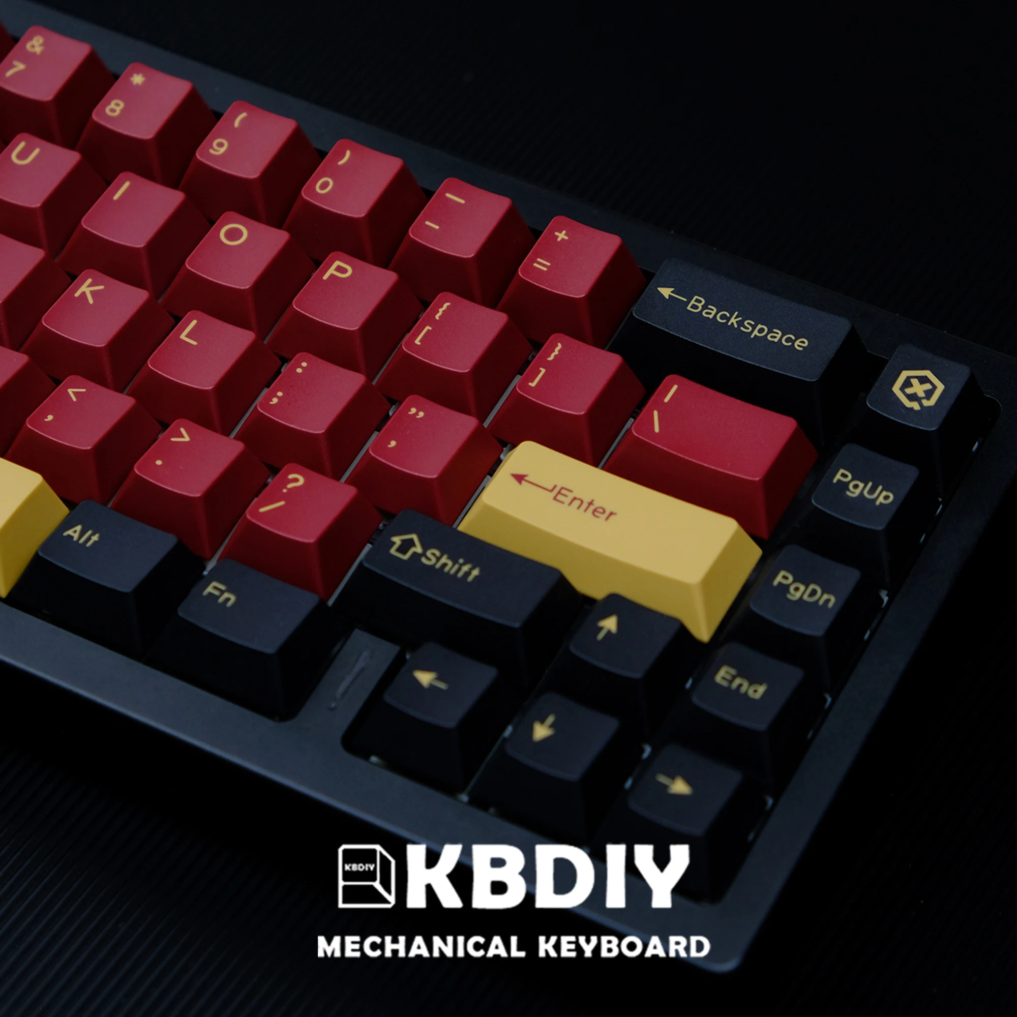 Kbdiy-keycaps Pbt Personalizados para Teclado Mecânico Perfil Cereja Gmk Keycap Samurai Vermelho Iso Keys Cap mx Switches 171 Teclas por Conjunto