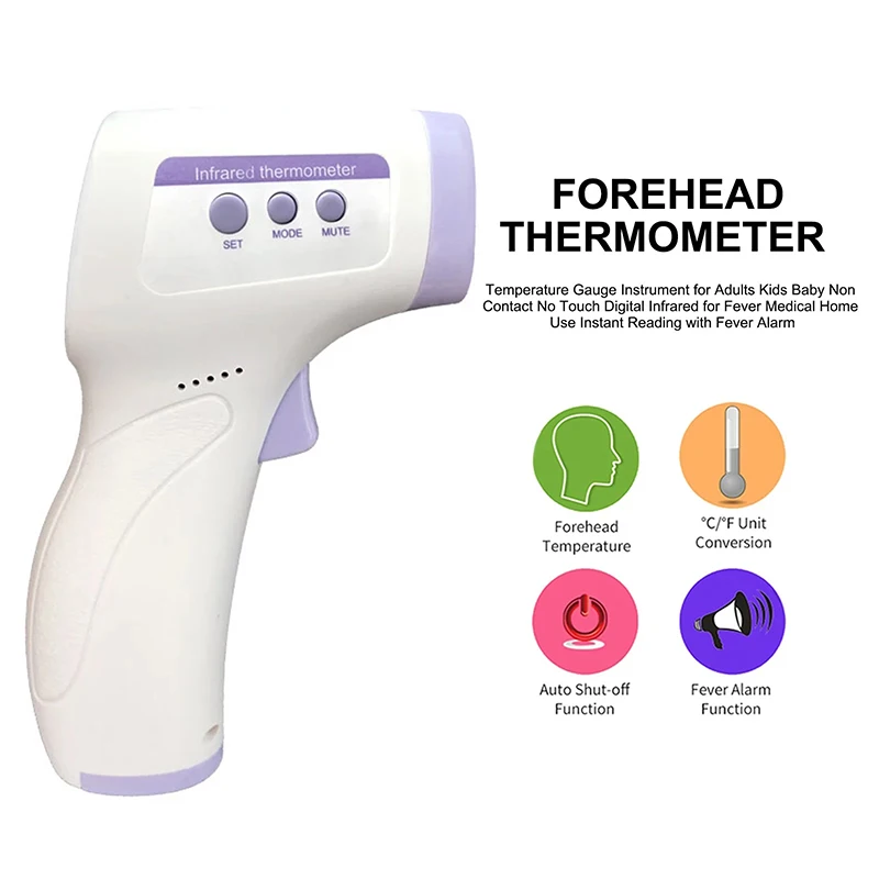 Infrared Thermometer Human Body/Forehead Non-Contact Temperature Digital IR Thermometers High Fever Forehead Thermometer for digital thermometer