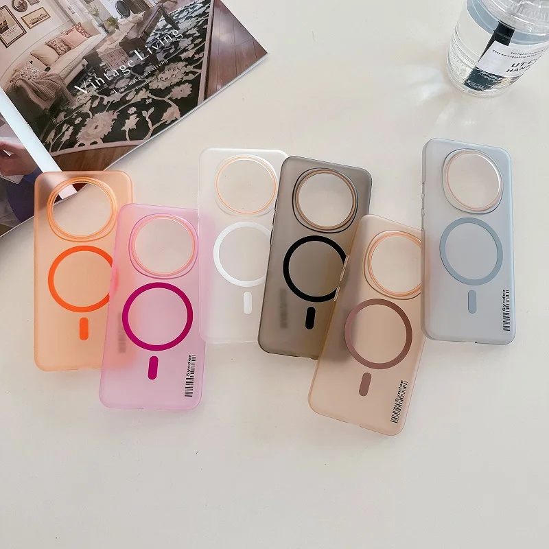 Slim Matte Hard PC Phone Case with Magsafe Compatibility & Magnetic Wireless Charging Bumper