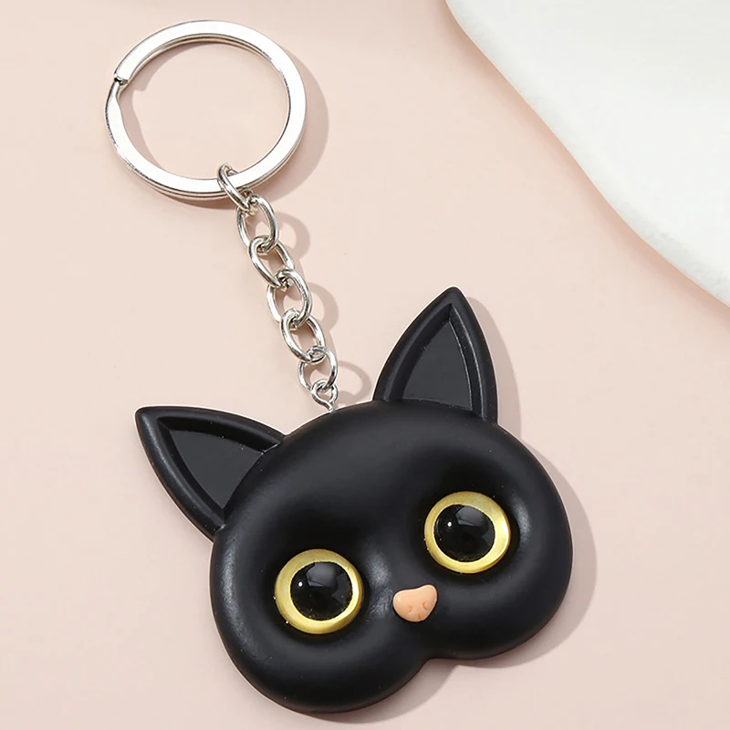 Porte-Clés Chat Noir Avec Couteau - Design Mignon Et Drôle | Accessoire Tendance Pour Sacs, Clés - 8