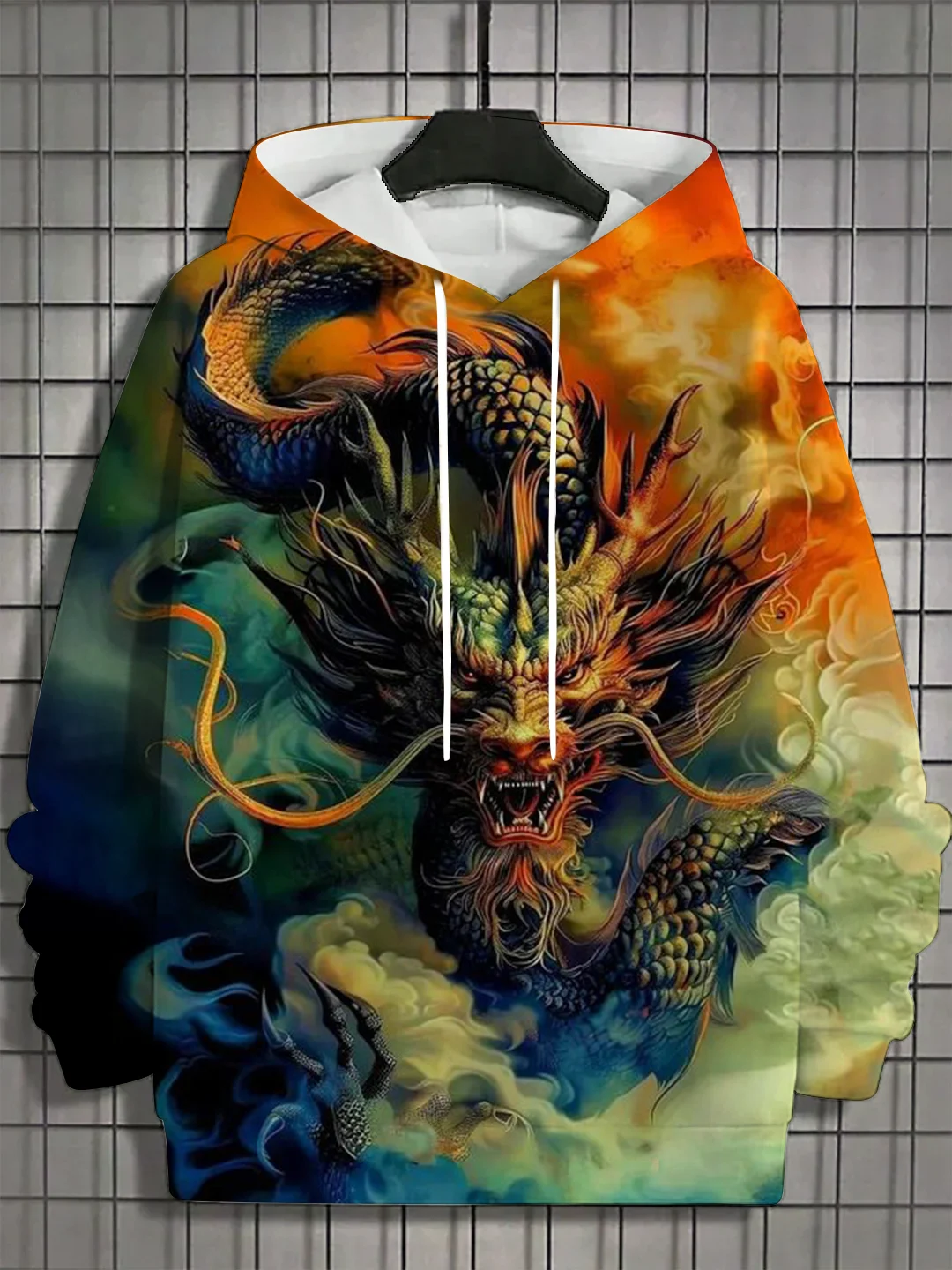 thumbnail image 1 of Sudadera con capucha para hombre con estampado 3D de animales, sudadera con capucha de manga larga con gráficos de tigre y león, moda de otoño, sudadera con capucha de dragón para hombre, ropa de call, 1 of 5