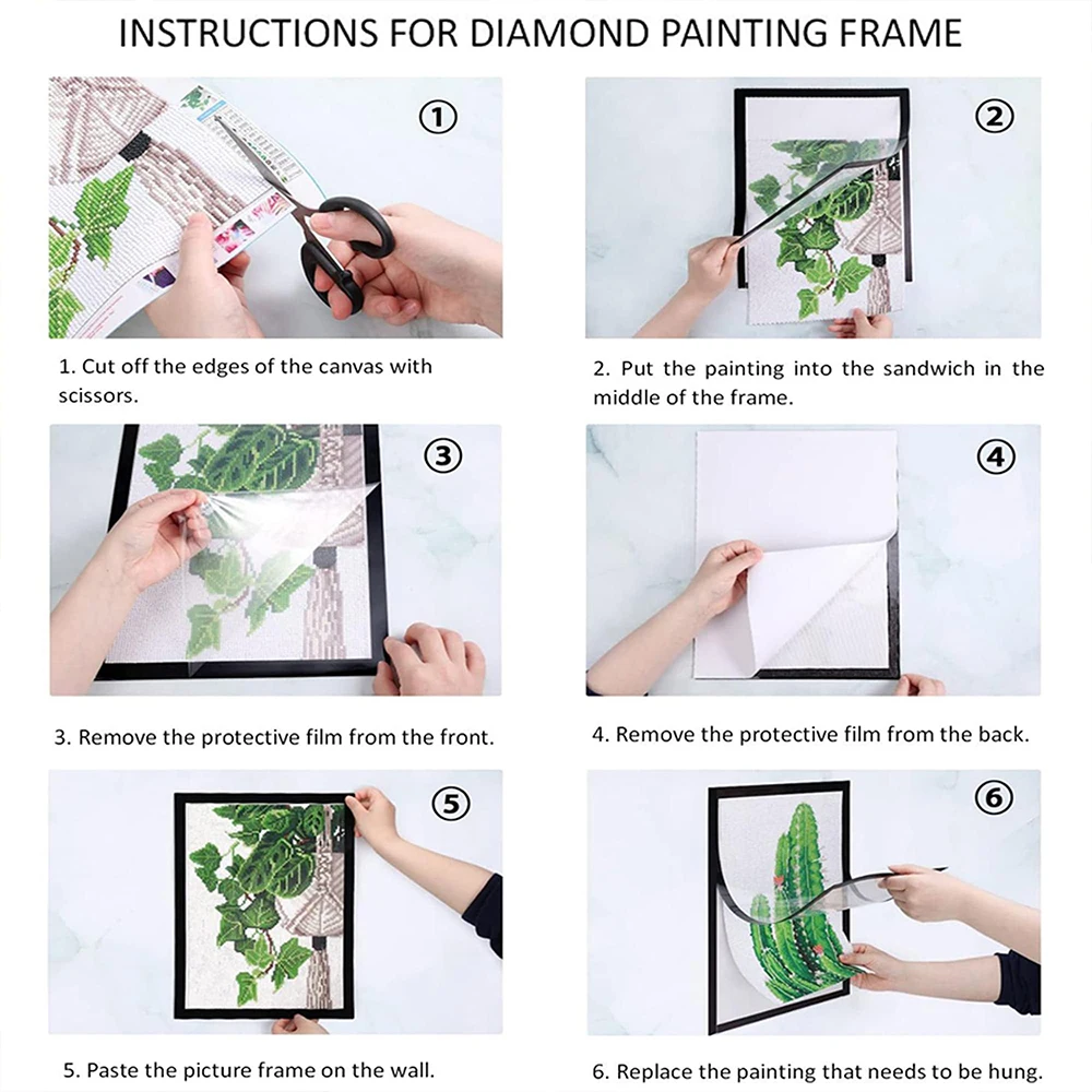 Magnetic Diamond Art Photo Frames 12x16 Inch Diamond-Painting