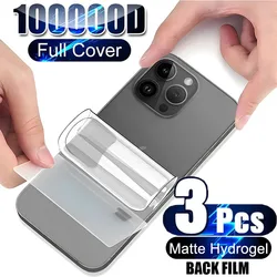 Premium 3 - Pack Soft Matte Hydrogel Clear TPU Screen Protector - Back Hydrogel Film (iPhone 15)