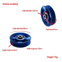 Aluminium Alloy Gudgeon Block Pulley Wheel Suitable For Strength Training Machine Fitness Equipment Diameter 88mm 3 Color 2
