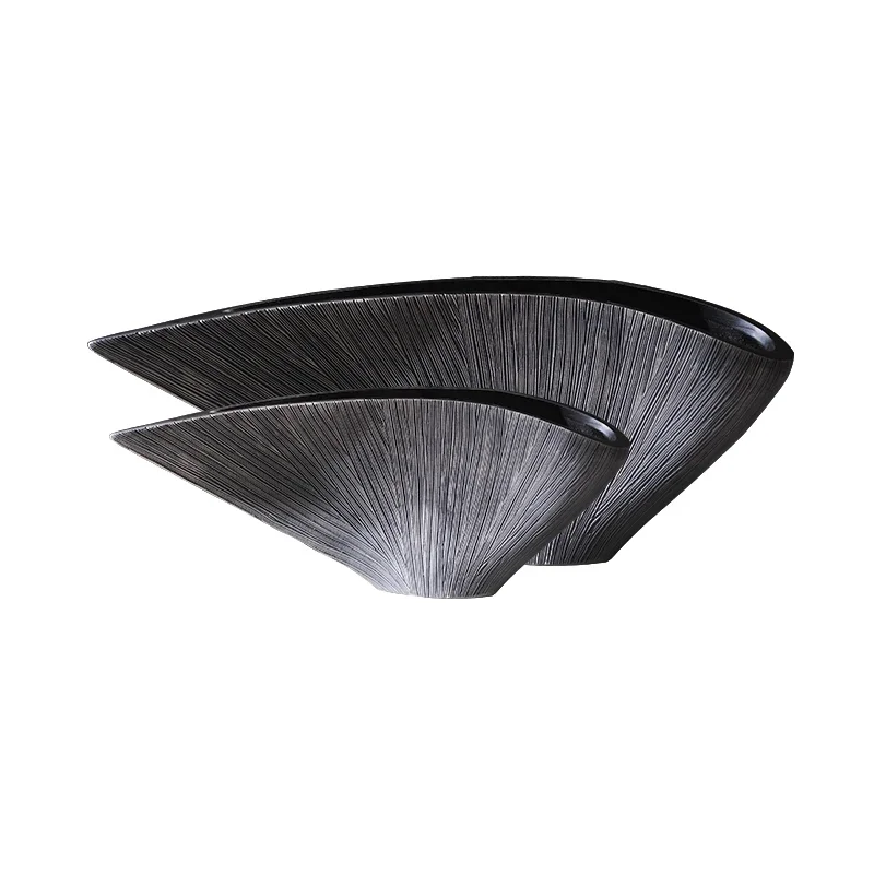 Creative Nordic style Resin vase modern abstract Fan-shaped vase Decoration crafts Home Decorations Dried flowers 6