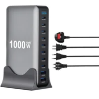 1000W GaN Fast Charging Station for iPhone Samsung For Xiaomi Huawei 10-Port Fast Desktop Charger PD3.1 USB Type C Dropshipping - Image 5