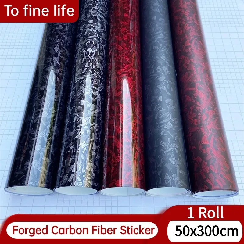 

Кованая Автомобильная наклейка из углеродного волокна 50x300 см, глянцевые матовые самоклеящиеся ленты, усовершенствованное Кованое стекло, Виниловая пленка для украшения автомобиля