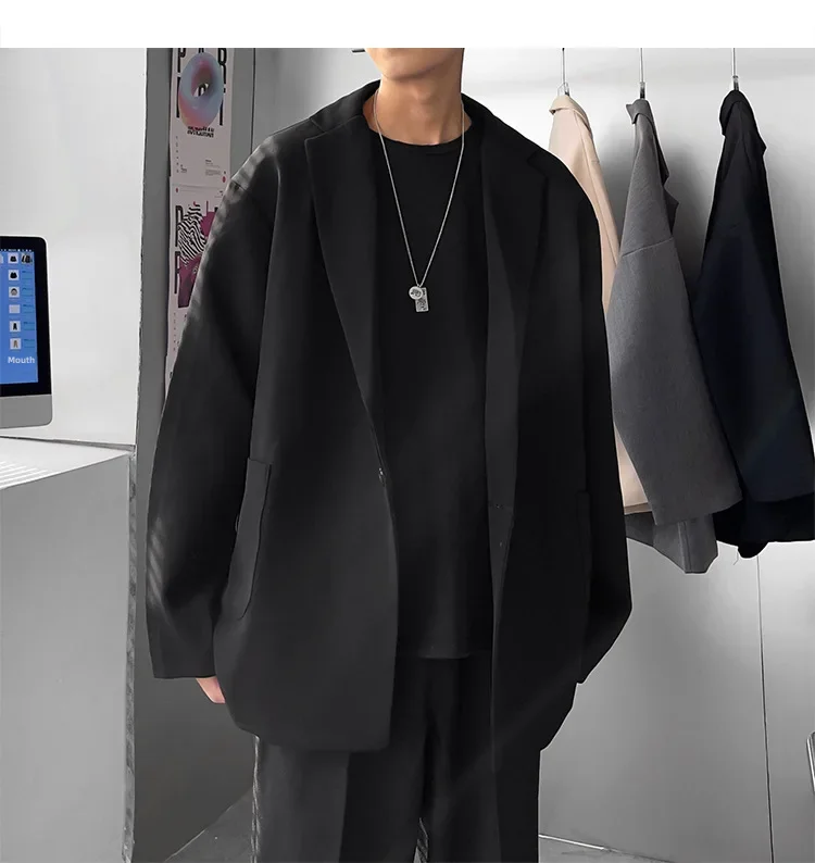 Description Picture 6 of itemTrendy Korean Style Casual Suit Jacket For Men Lightweight Ins Small Western-style Clothes Loose Fit Fashionable Top