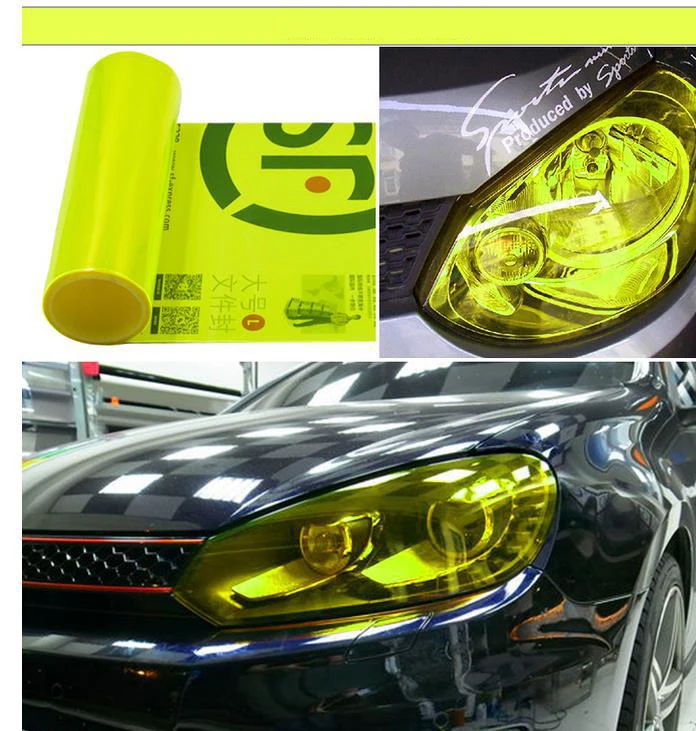 Película de PVC para Faro de coche, pegatina para lámpara antiniebla, moldura de papel de aluminio, autoadhesiva, accesorios para coche