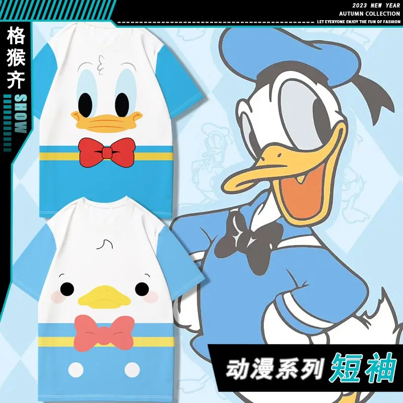 

Disney Donald Duck Joint Short Sleeve T-shirt Female Small Summer 2024 New Loose Girl Lazy Wind Top