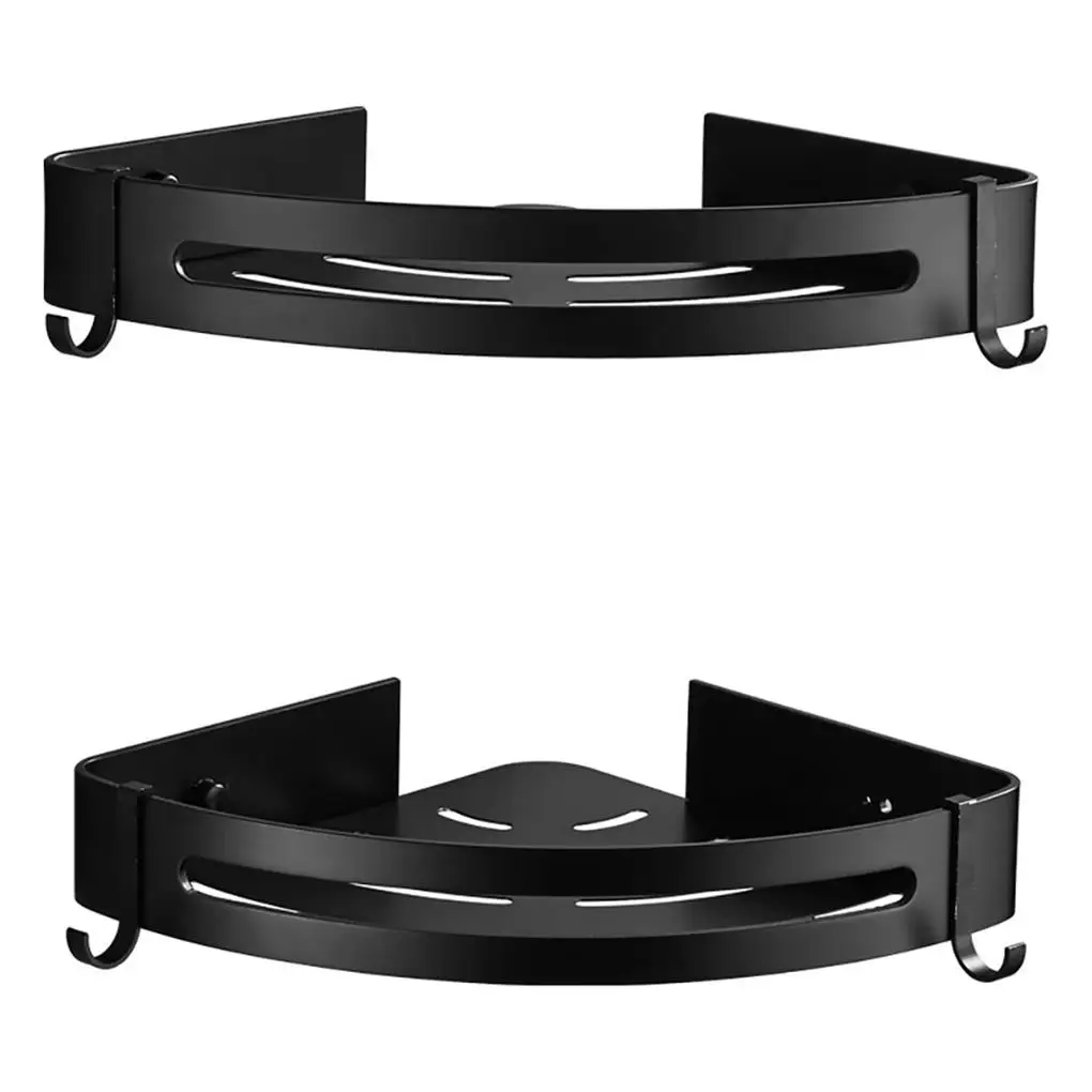 

2pcs Punch-Free Triangle Shelf Bathroom Shelf Rustproof Corner Shower Shelf Bathroom Kitchen Organizer