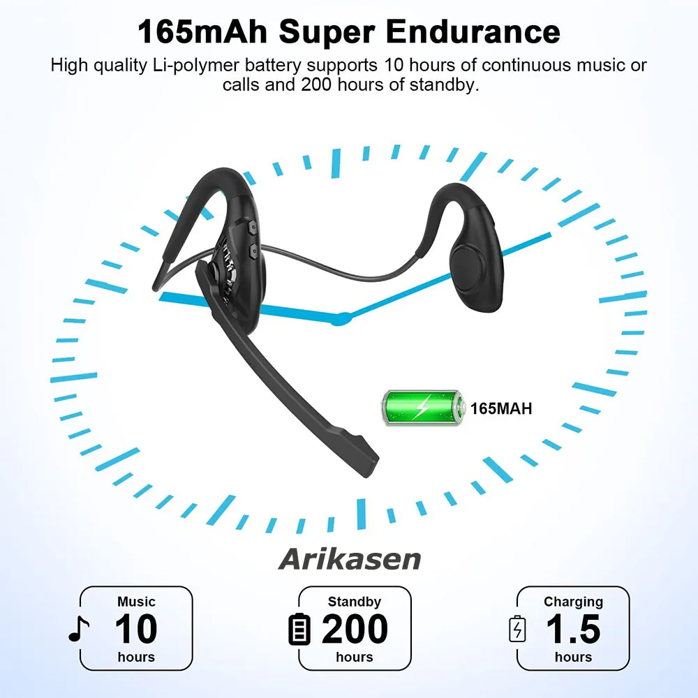 Headsets With Microphone Open Ear Wireless Bluetooth Noise Cancelling Air Conduction Headphones For Office_voghion.com