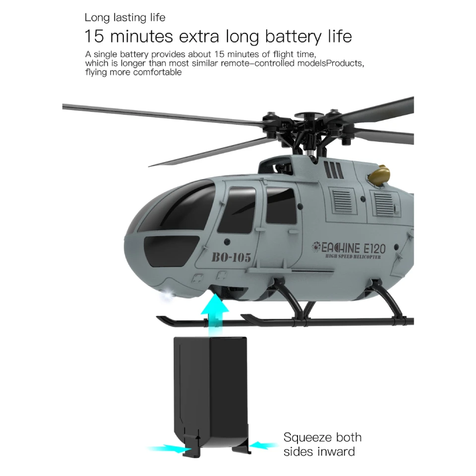 Eachine E120 ヘリコプター模型 15分飛行 S2cdb66f64fb2409595cd1e4744454