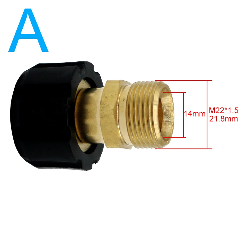 M MINGLE Set di adattatori per idropulitrice, connessione rapida pistola a bacchetta, M22 a 1/4