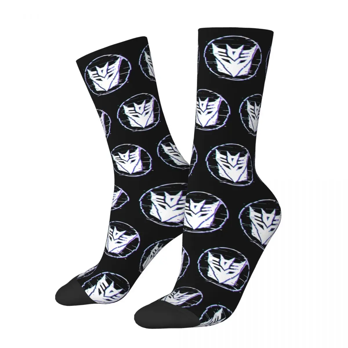 

Носки autobot decepticon Glitch для мужчин и женщин, модные носки, новинка, весна, лето, Осень, Зима, носки средней длины, подарок
