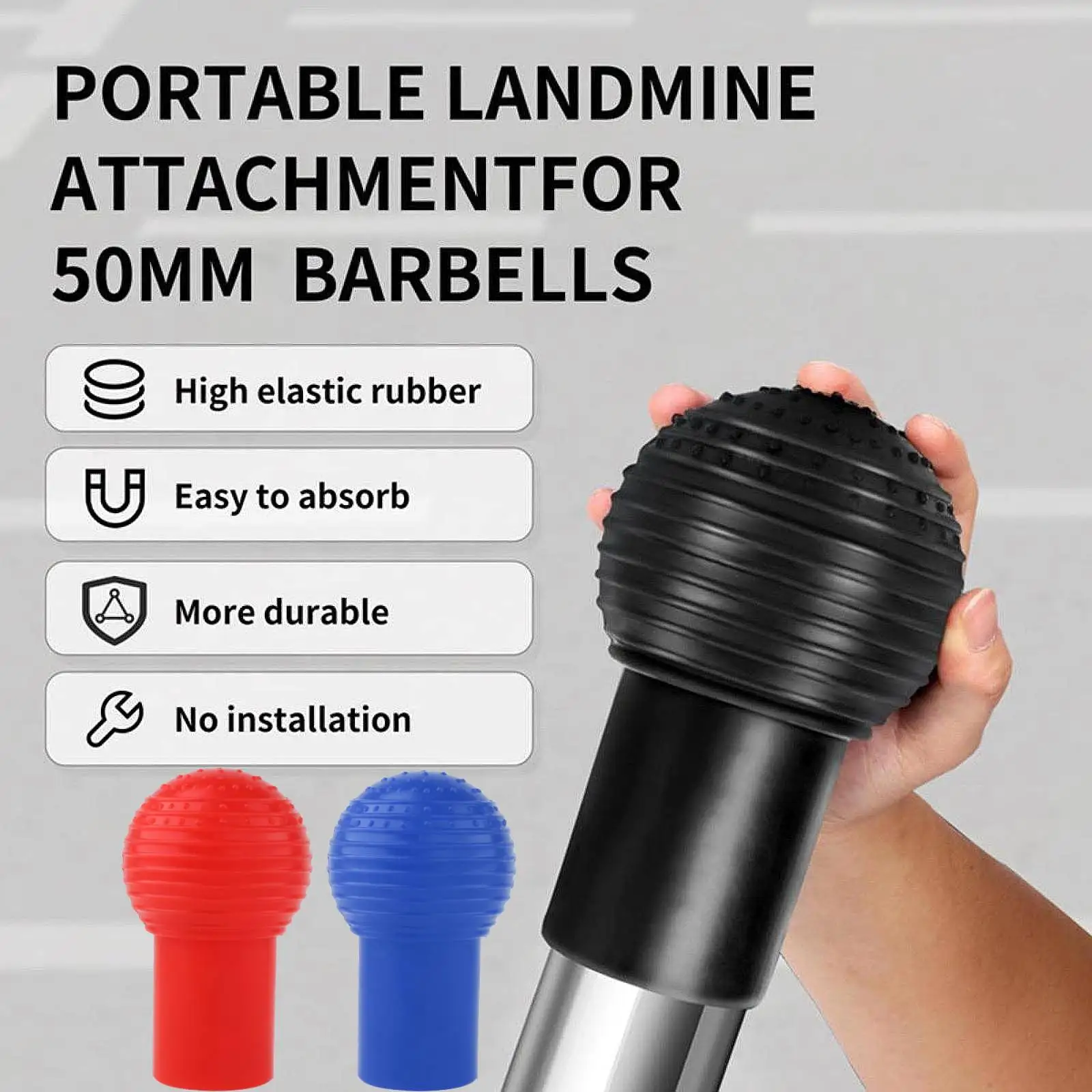 Barbell ball landmine accessory Rubber 2inch base swivel for rotation rows deadlifts split squats exercise