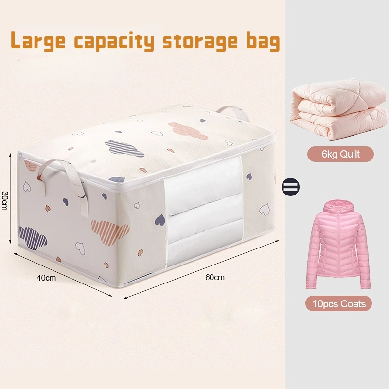 Dustproof Clothing Organizer Quilt Storage Bag Large Capacity