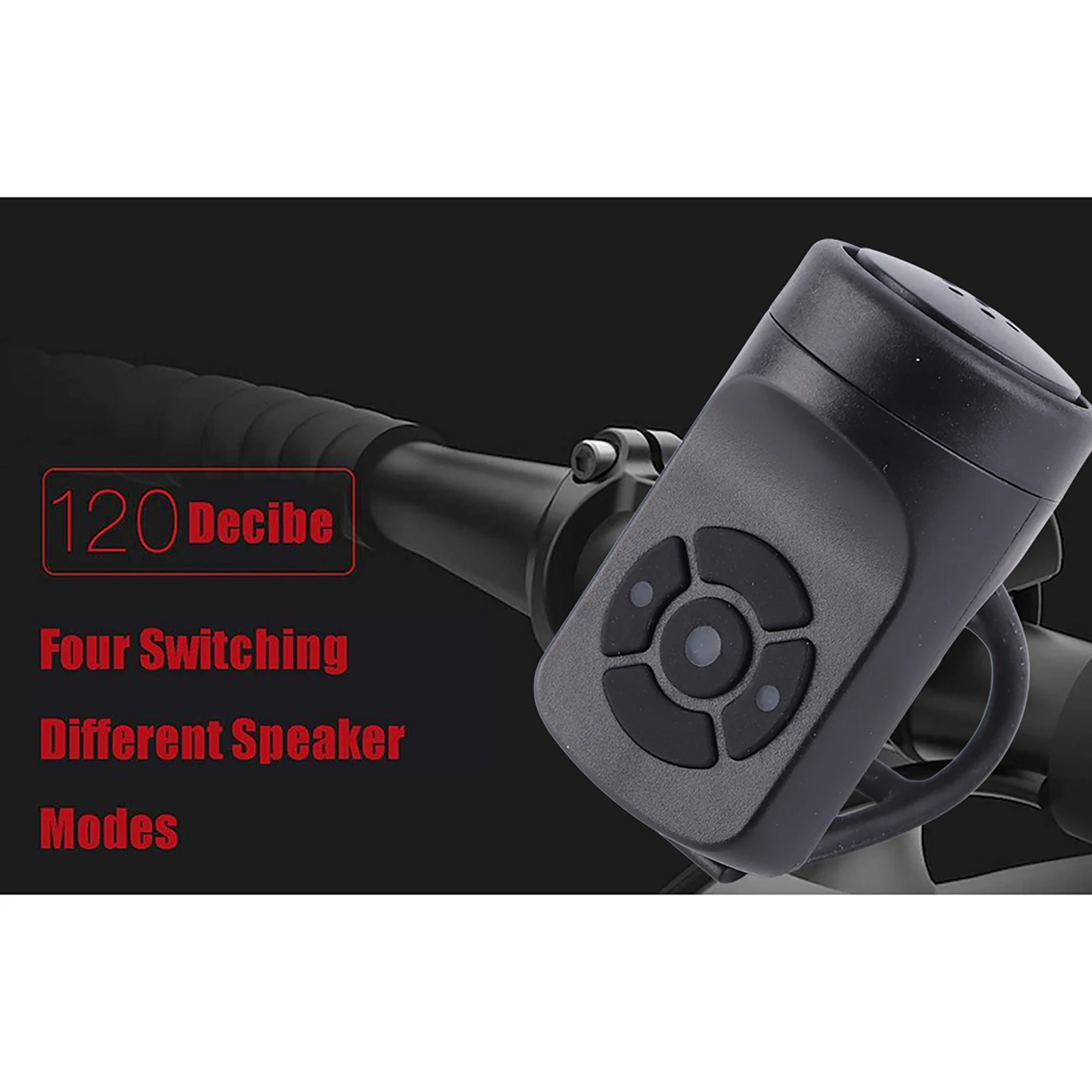 Bicycle Electric Bell Bike USB Charging Horn MTB Mountain Bike Warning Safety Ring Waterproof Bell Cycling Accessories Tool