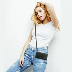 Luxury RFID Zipper Wallet Phone Case with Card Holder - iPhone 18 (Nero - Long Strap)